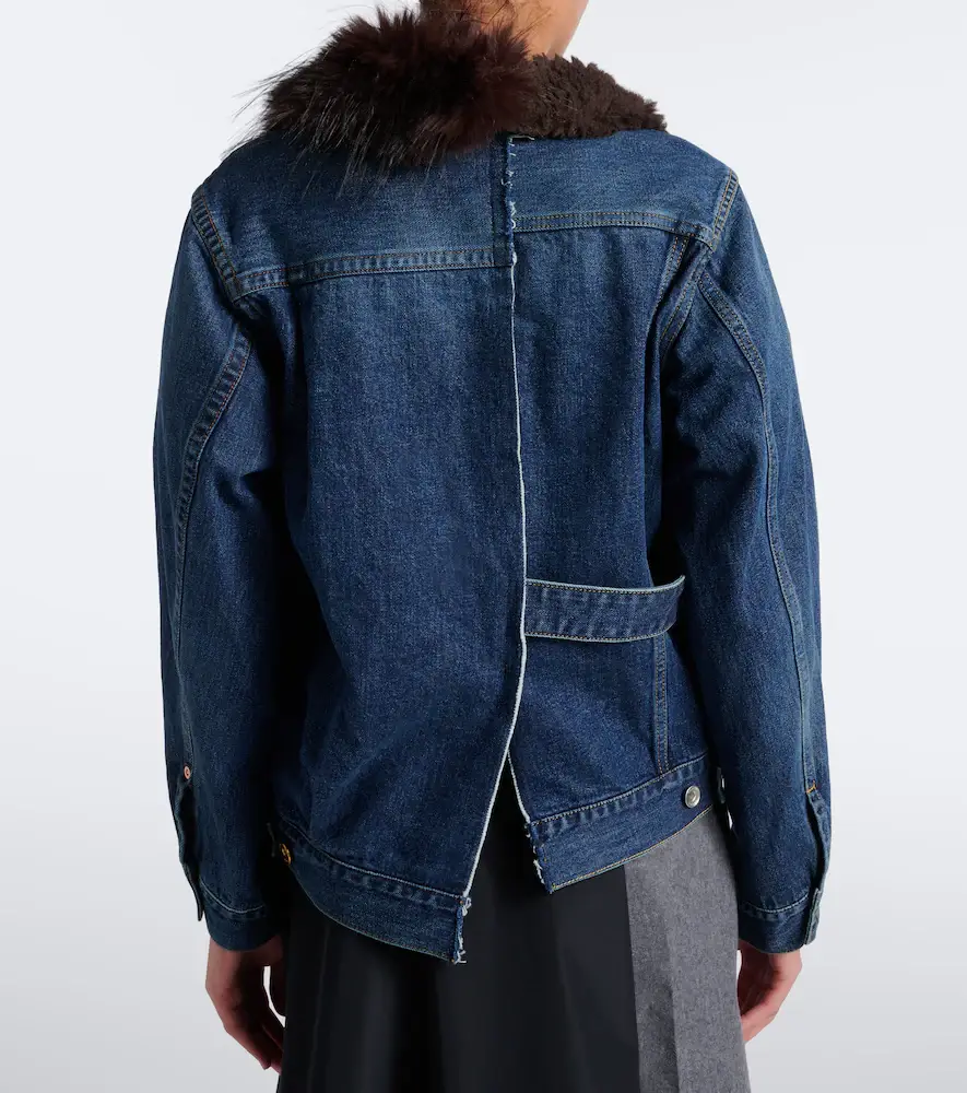 Sacai Asymmetric denim jacket | Thumbnail 5