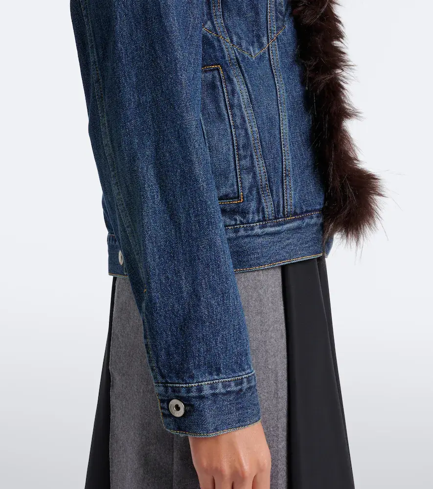 Sacai Asymmetric denim jacket | Thumbnail 7