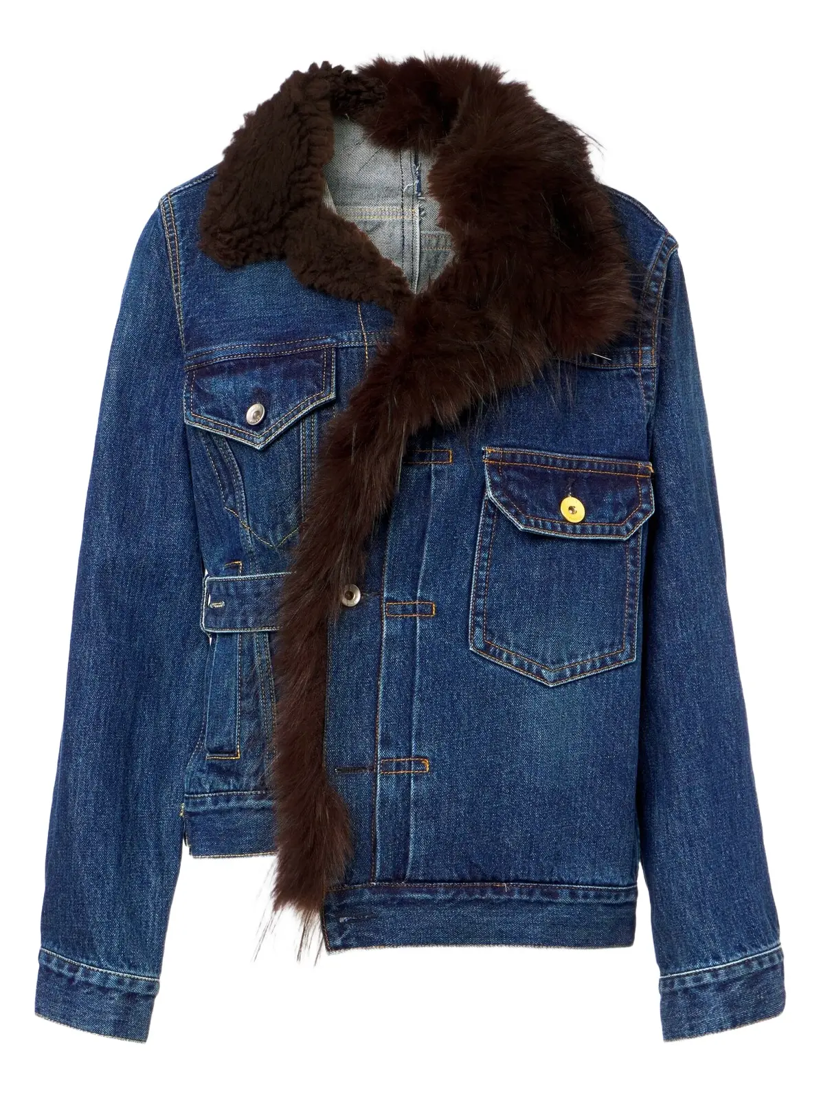 Sacai Asymmetric denim jacket