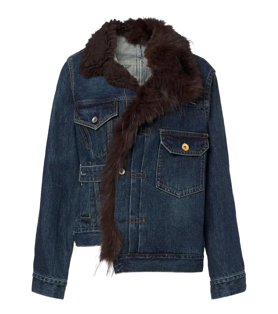 Asymmetric denim jacket