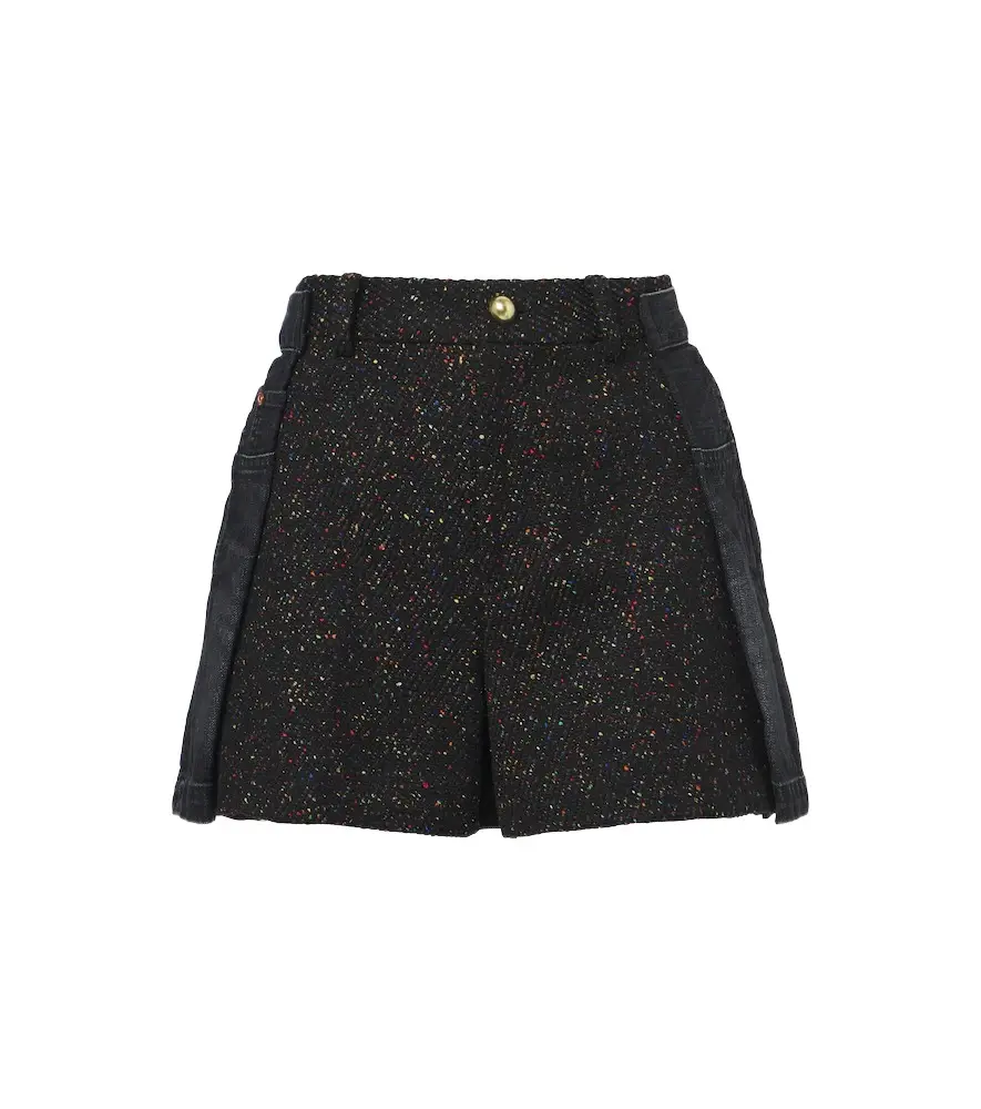 Wool, cotton, silk, and denim shorts
