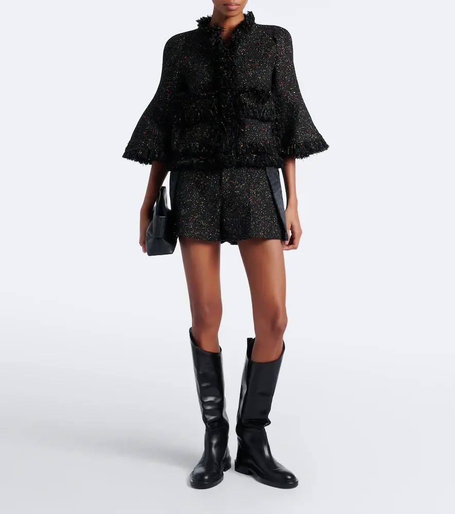Sacai Fringed wool-blend jacket | Thumbnail 2 Sacai Fringed wool-blend jacket | Thumbnail 2