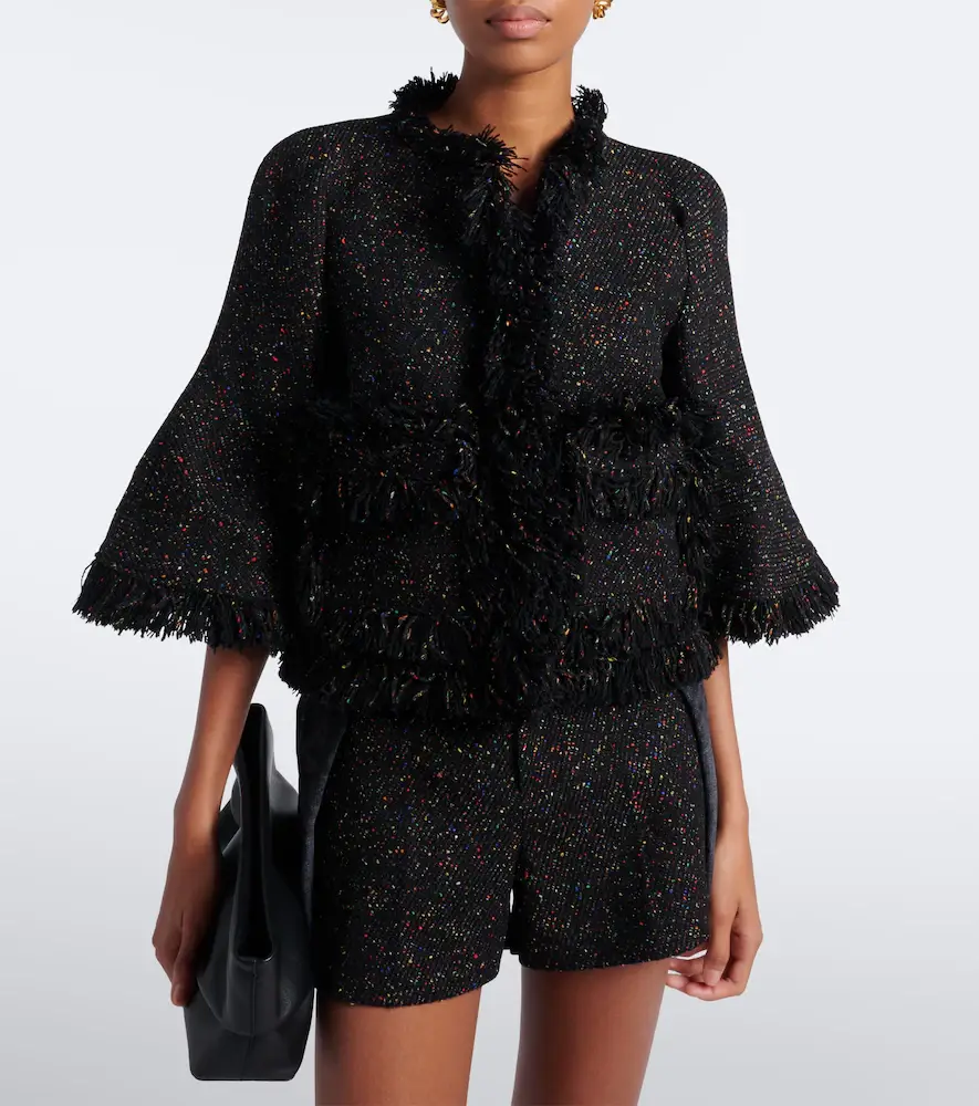 Sacai Fringed wool-blend jacket | Thumbnail 3 Sacai Fringed wool-blend jacket | Thumbnail 3