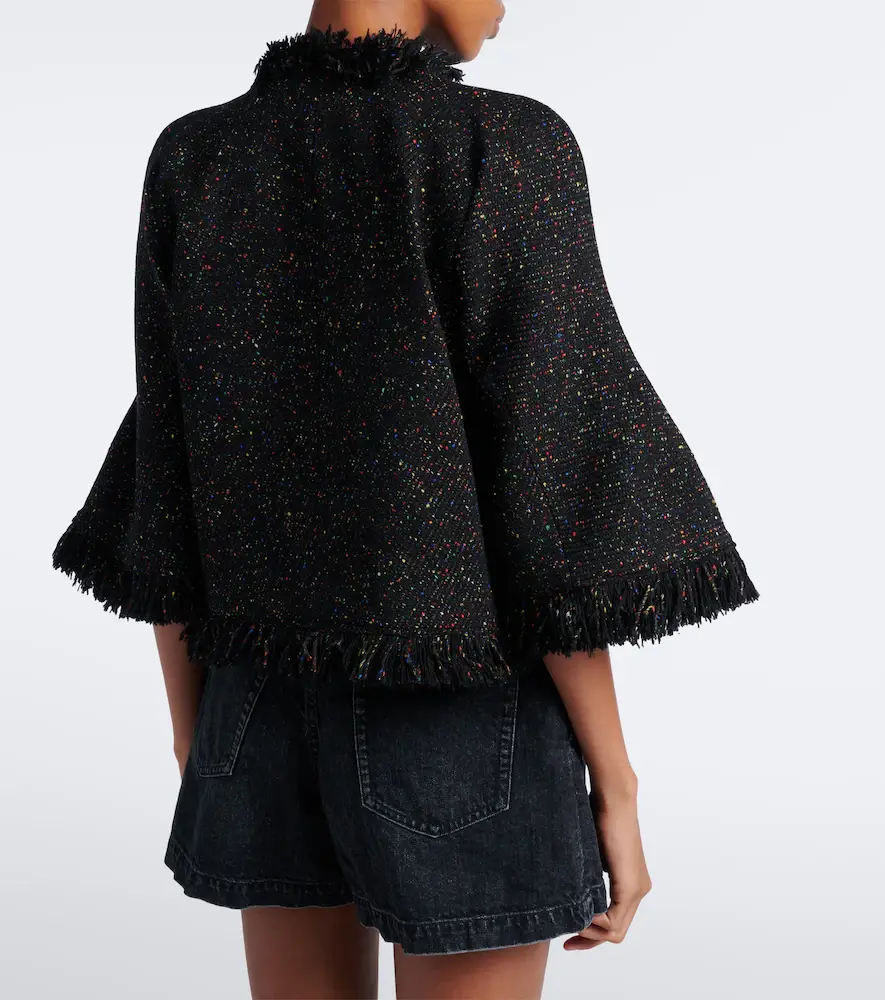 Sacai Fringed wool-blend jacket | Thumbnail 4 Sacai Fringed wool-blend jacket | Thumbnail 4