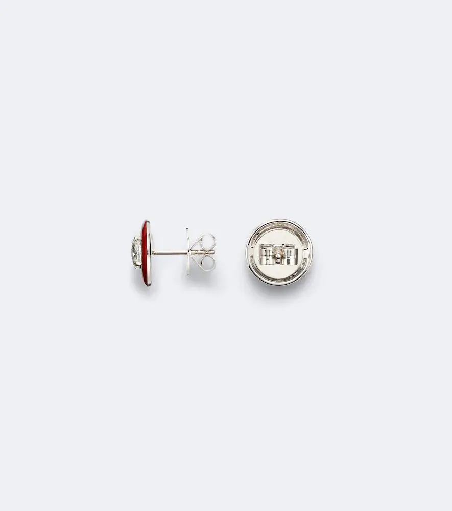 Kamyen Candy Dots 18kt white gold and enamel earrings diamonds | Thumbnail 3 Kamyen Candy Dots 18kt white gold and enamel earrings diamonds | Thumbnail 3