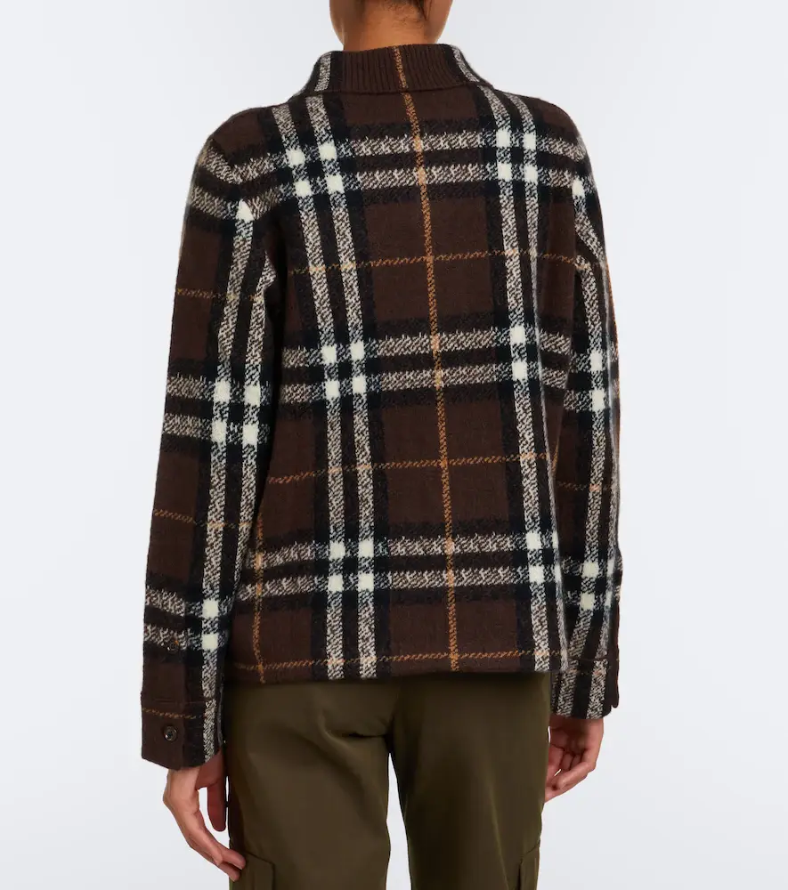 Burberry Check intarsia cashmere overshirt | Thumbnail 3 Burberry Check intarsia cashmere overshirt | Thumbnail 3
