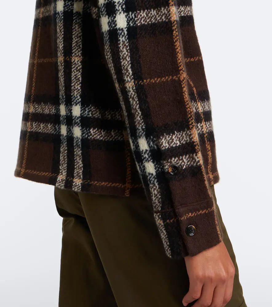 Burberry Check intarsia cashmere overshirt | Thumbnail 6 Burberry Check intarsia cashmere overshirt | Thumbnail 6