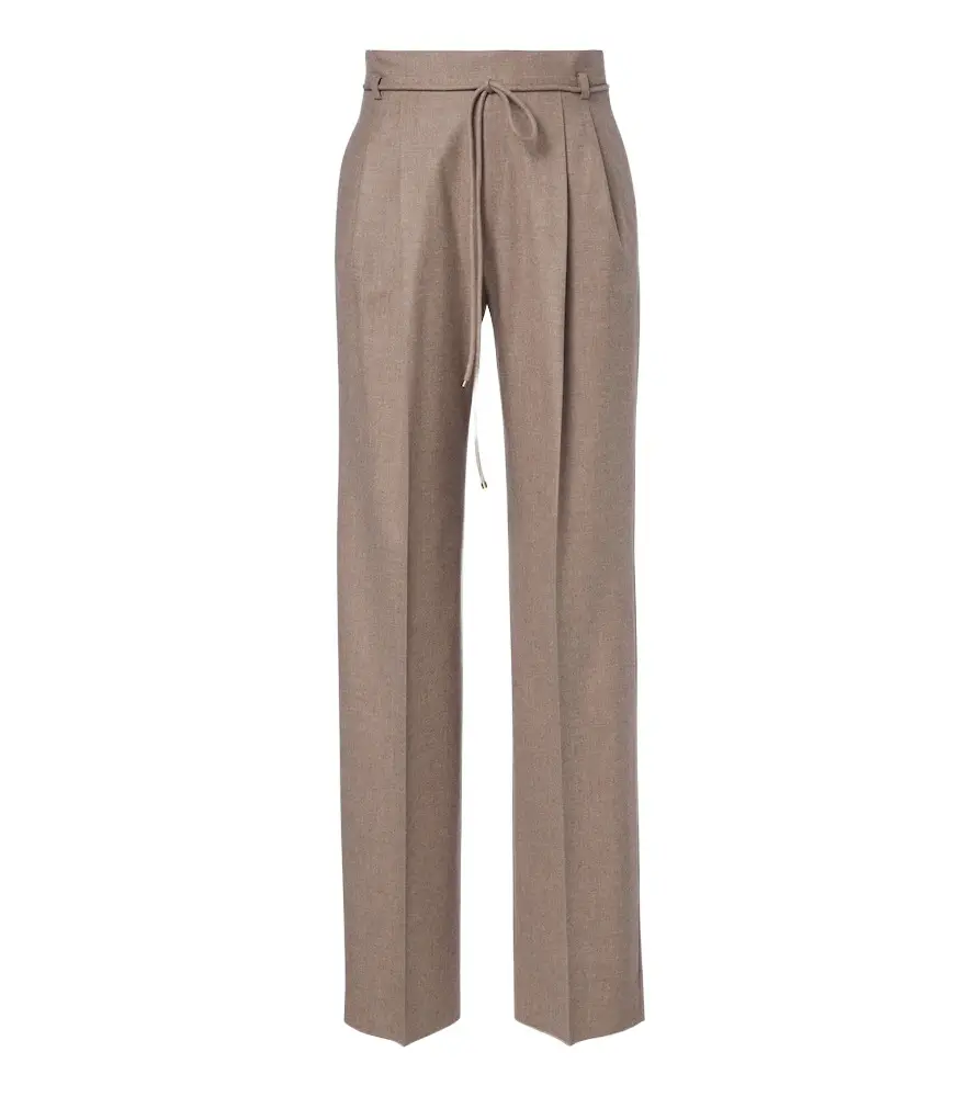 Cashmere-blend straight pants