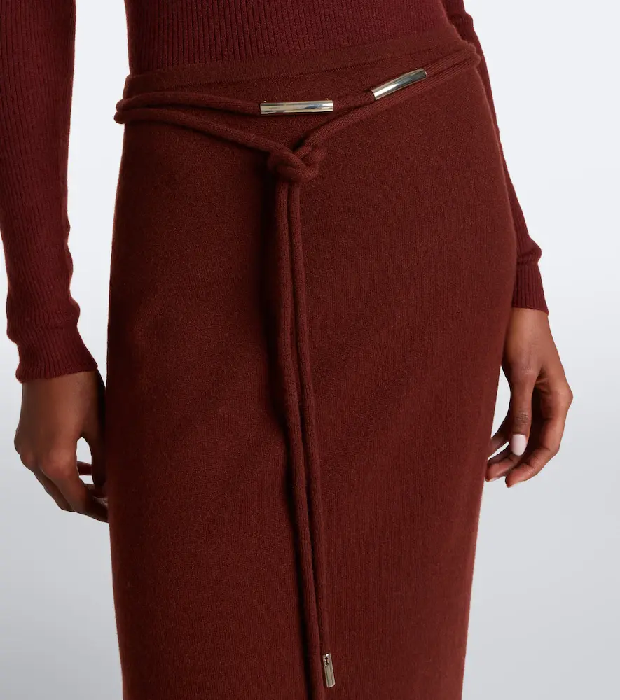 Max Mara Belted cashmere maxi skirt | Thumbnail 4 Max Mara Belted cashmere maxi skirt | Thumbnail 4