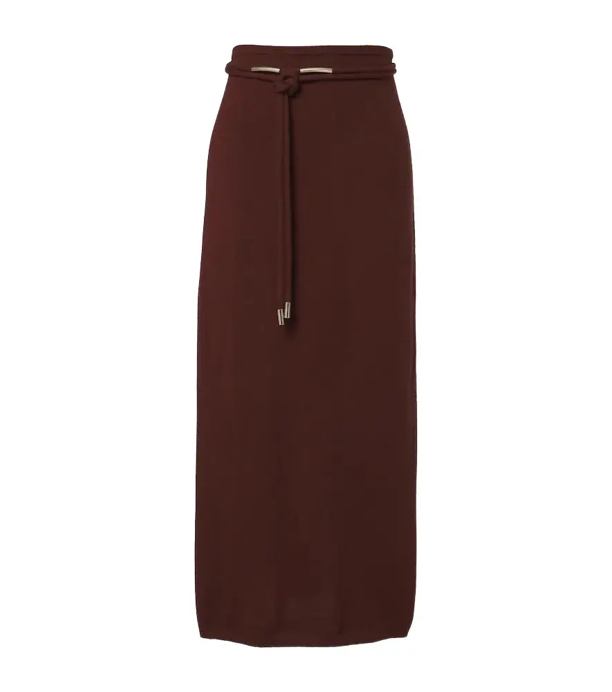 Belted cashmere maxi skirt Belted cashmere maxi skirt