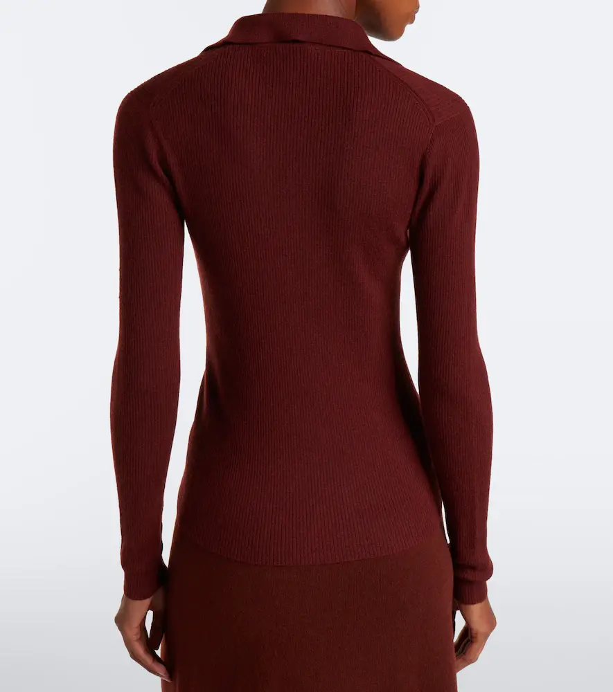 Max Mara Ribbed-knit cashmere polo sweater | Thumbnail 5 Max Mara Ribbed-knit cashmere polo sweater | Thumbnail 5