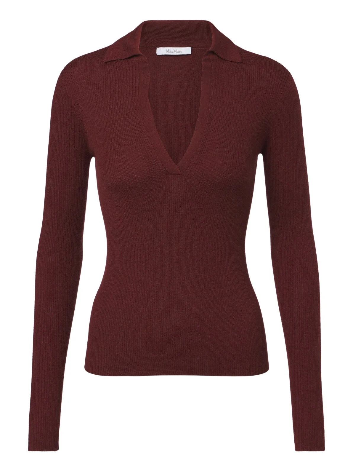 Ribbed-knit cashmere polo sweater Ribbed-knit cashmere polo sweater