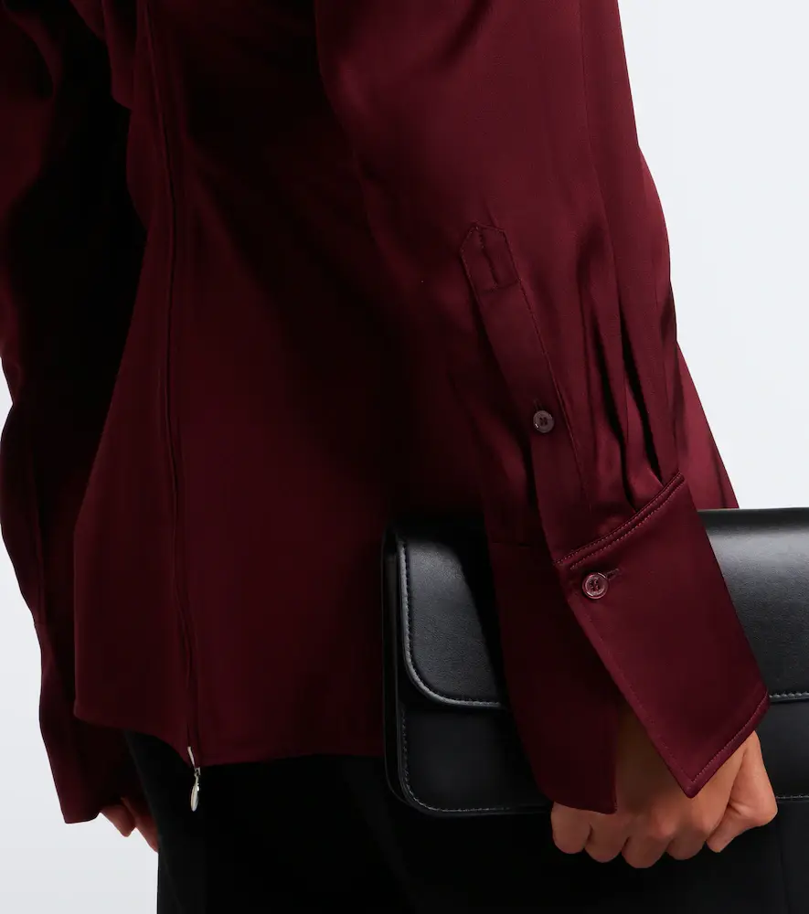 TOTEME Slouch draped crêpe satin blouse | Thumbnail 4