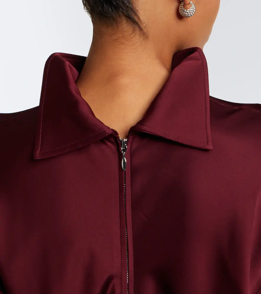 TOTEME Slouch draped crêpe satin blouse | Thumbnail 5