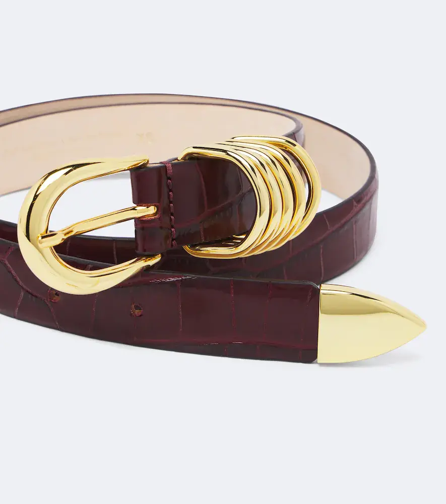Déhanche Déhanche Hollyhock croc-effect leather belt | Thumbnail 2 Déhanche Déhanche Hollyhock croc-effect leather belt | Thumbnail 2