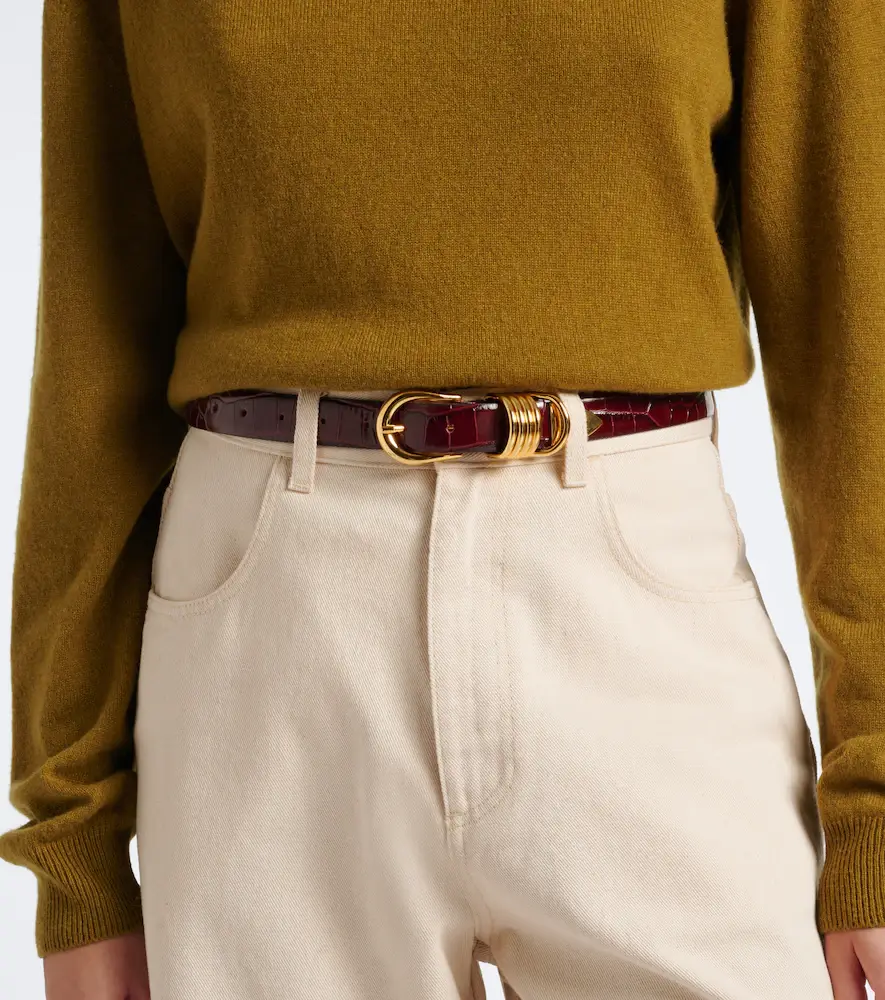 Déhanche Déhanche Hollyhock croc-effect leather belt | Thumbnail 3 Déhanche Déhanche Hollyhock croc-effect leather belt | Thumbnail 3