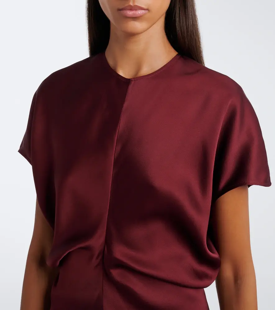TOTEME Draped crêpe satin maxi dress | Thumbnail 2 TOTEME Draped crêpe satin maxi dress | Thumbnail 2