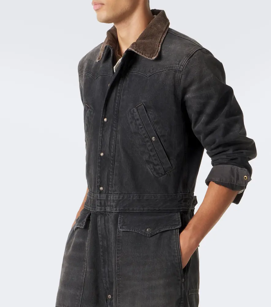 RRL Corduroy-trimmed denim jumpsuit | Thumbnail 4 RRL Corduroy-trimmed denim jumpsuit | Thumbnail 4