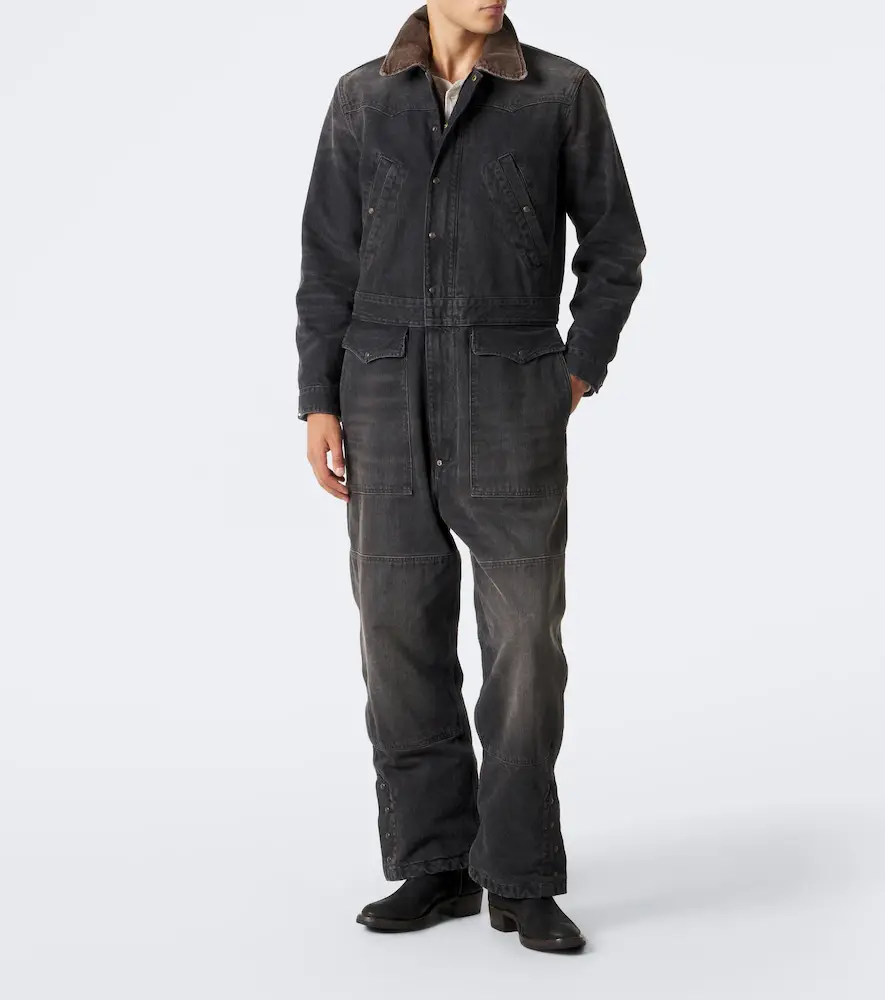 RRL Corduroy-trimmed denim jumpsuit | Thumbnail 5 RRL Corduroy-trimmed denim jumpsuit | Thumbnail 5