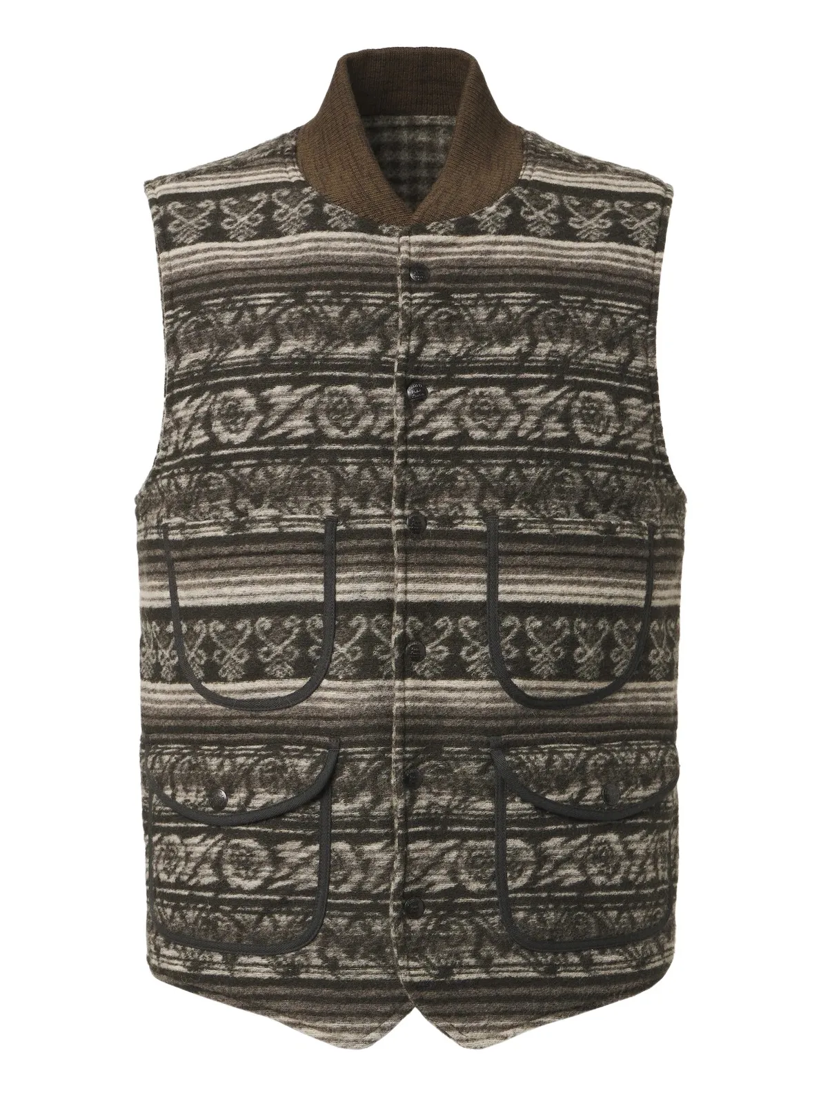 RRL Reversible jacquard vest