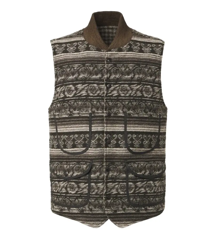 RRL Reversible jacquard vest