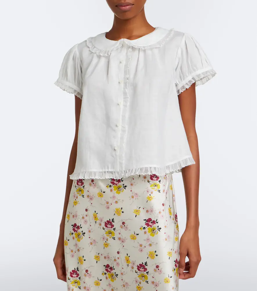DÔEN Dôen Karina scalloped ramie blouse | Thumbnail 3 DÔEN Dôen Karina scalloped ramie blouse | Thumbnail 3
