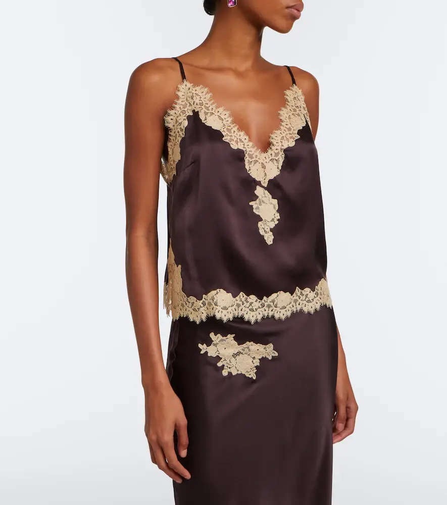 DÔEN Dôen Kira lace-trimmed silk satin camisole | Thumbnail 2 DÔEN Dôen Kira lace-trimmed silk satin camisole | Thumbnail 2
