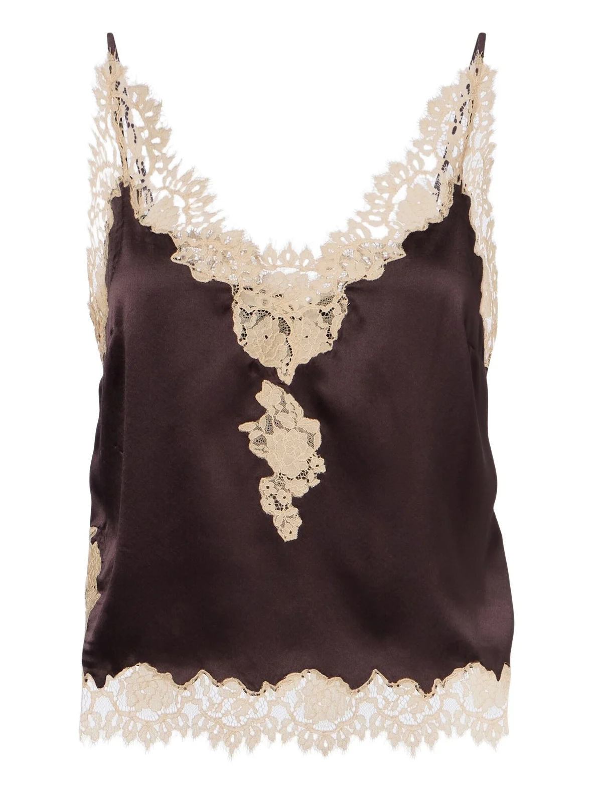 DÔEN Dôen Kira lace-trimmed silk satin camisole