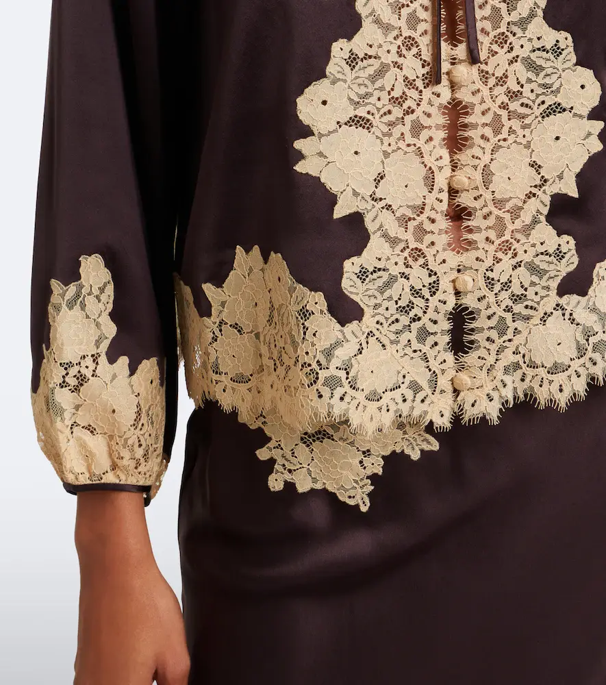DÔEN Dôen Lucine lace-trimmed silk satin blouse | Thumbnail 5 DÔEN Dôen Lucine lace-trimmed silk satin blouse | Thumbnail 5