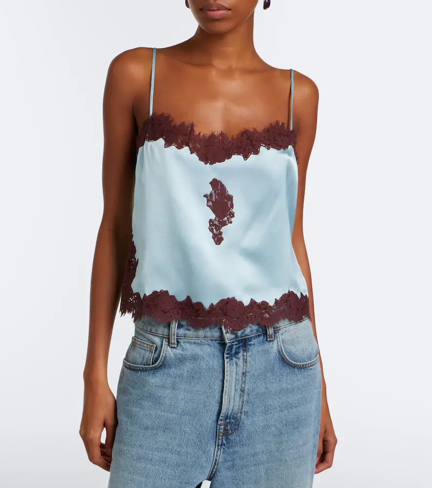 DÔEN Dôen Avelaine lace-trimmed silk satin camisole | Thumbnail 5 DÔEN Dôen Avelaine lace-trimmed silk satin camisole | Thumbnail 5