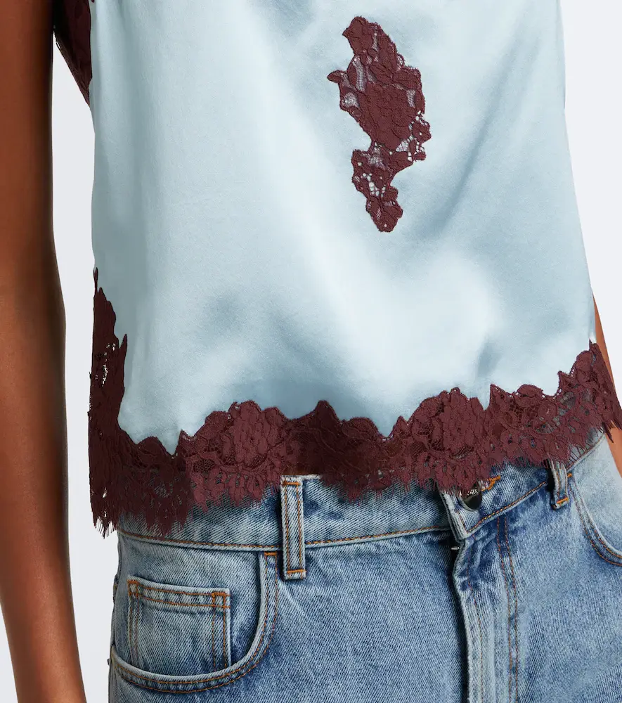 DÔEN Dôen Avelaine lace-trimmed silk satin camisole | Thumbnail 6 DÔEN Dôen Avelaine lace-trimmed silk satin camisole | Thumbnail 6