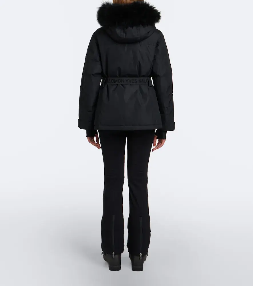 Yves Salomon Belted shearling-trimmed ski jacket | Thumbnail 4 Yves Salomon Belted shearling-trimmed ski jacket | Thumbnail 4