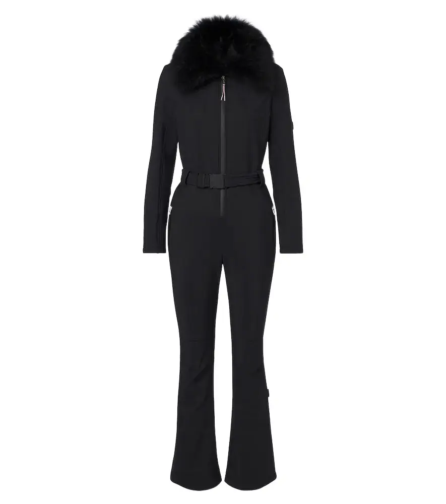 Yves Salomon Belted shearling-trimmed ski suit