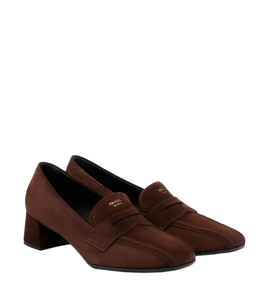 Suede loafer pumps Suede loafer pumps