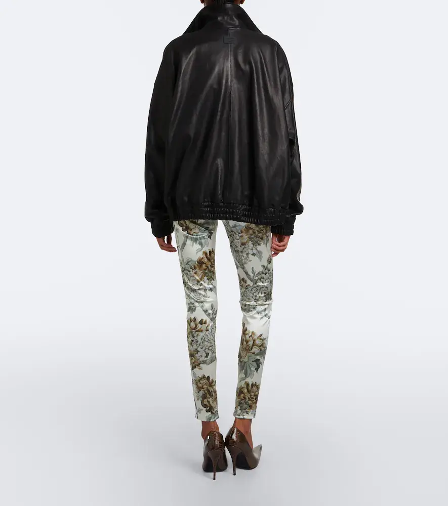 Acne Studios Floral jersey skinny pants | Thumbnail 2