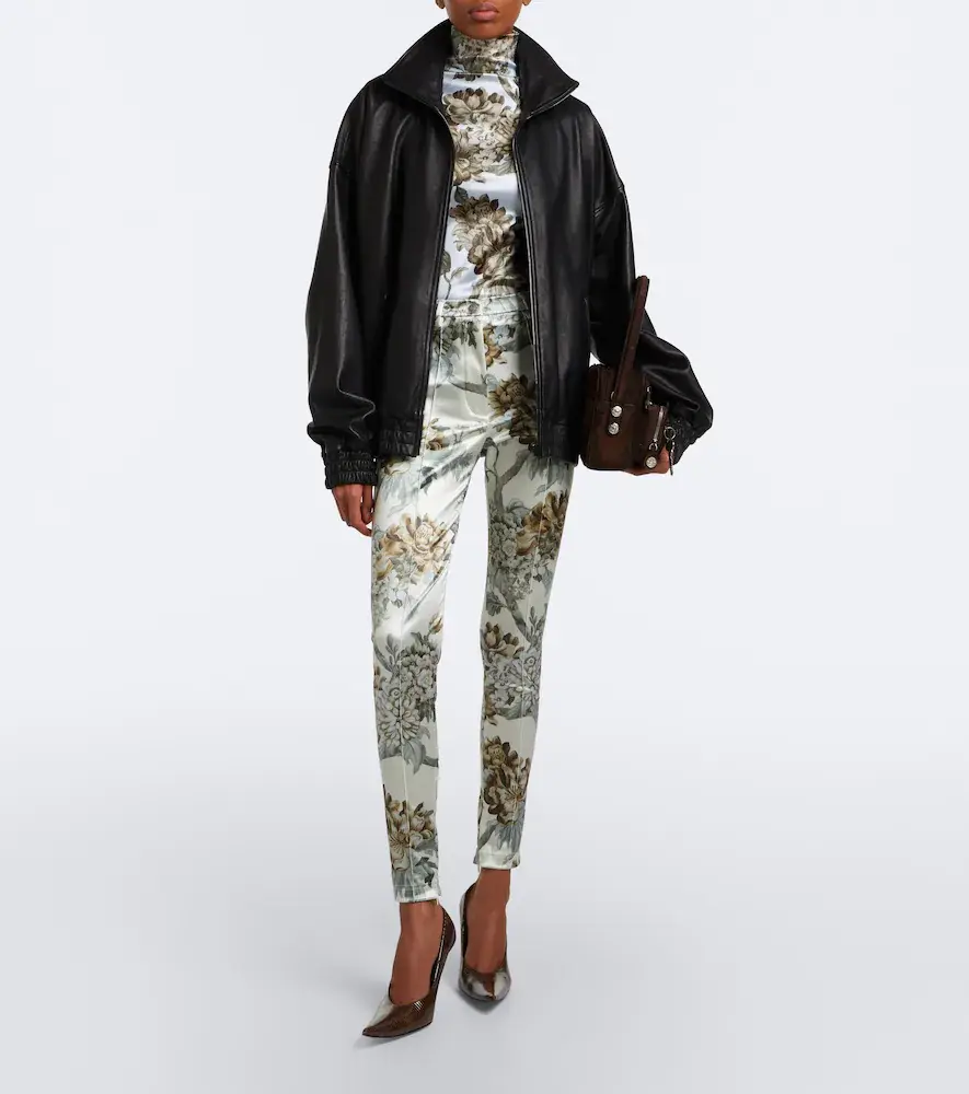 Acne Studios Floral jersey skinny pants | Thumbnail 6