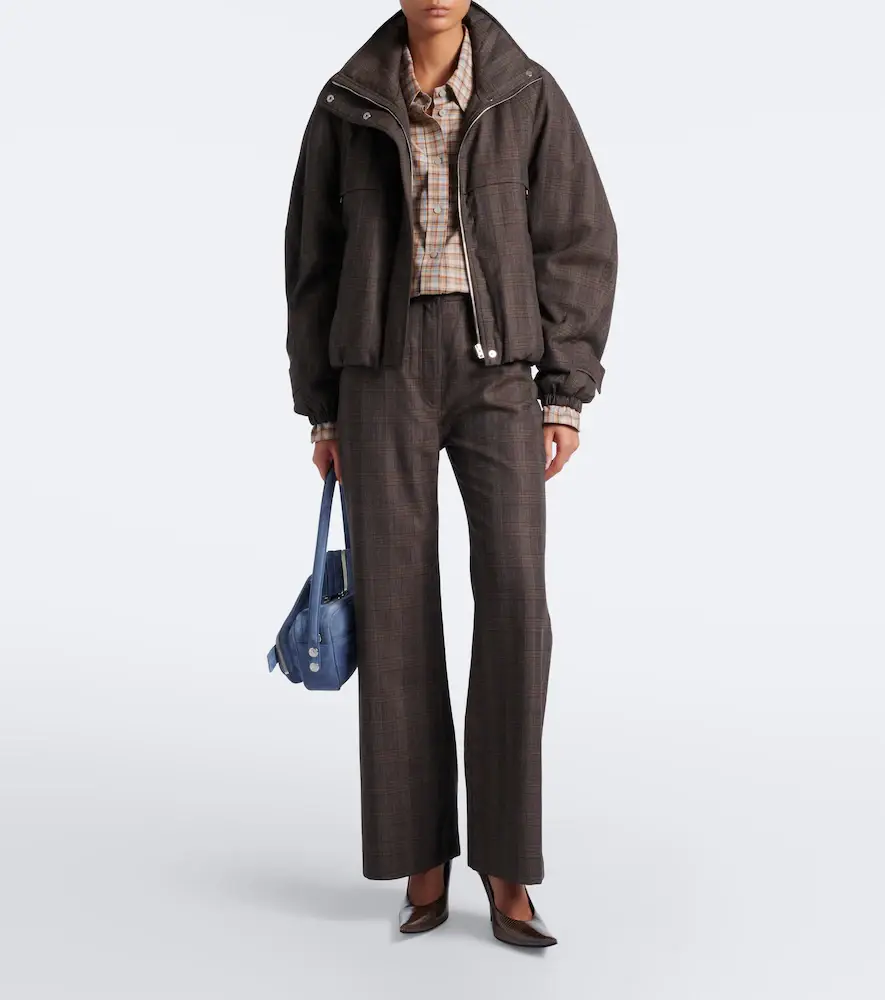 Acne Studios Checked cotton and linen shirt | Thumbnail 5
