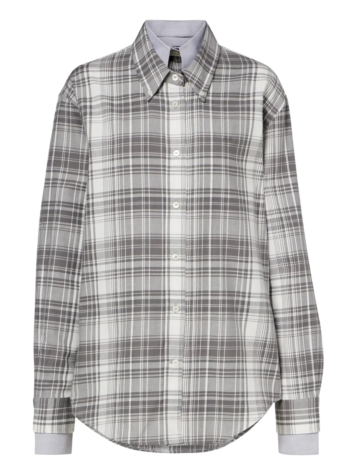 Acne Studios Checked layered cotton flannel shirt