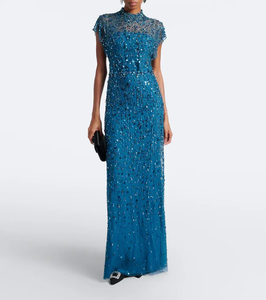 Jenny Packham Crystal Drop embellished gown | Thumbnail 3