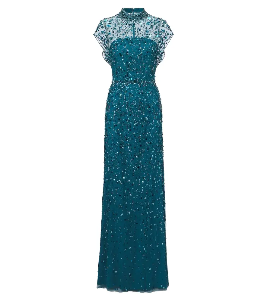Jenny Packham Crystal Drop embellished gown