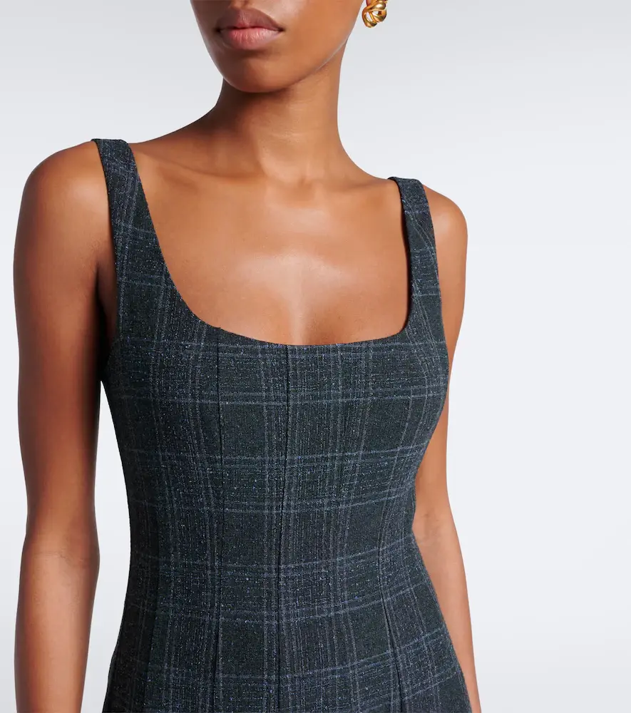 Staud Wells checked midi dress | Thumbnail 4