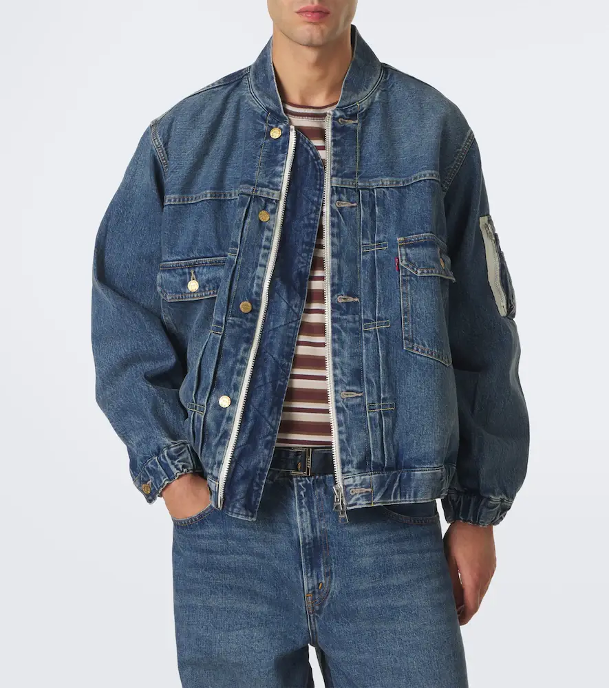 Sacai Denim bomber jacket | Thumbnail 5 Sacai Denim bomber jacket | Thumbnail 5