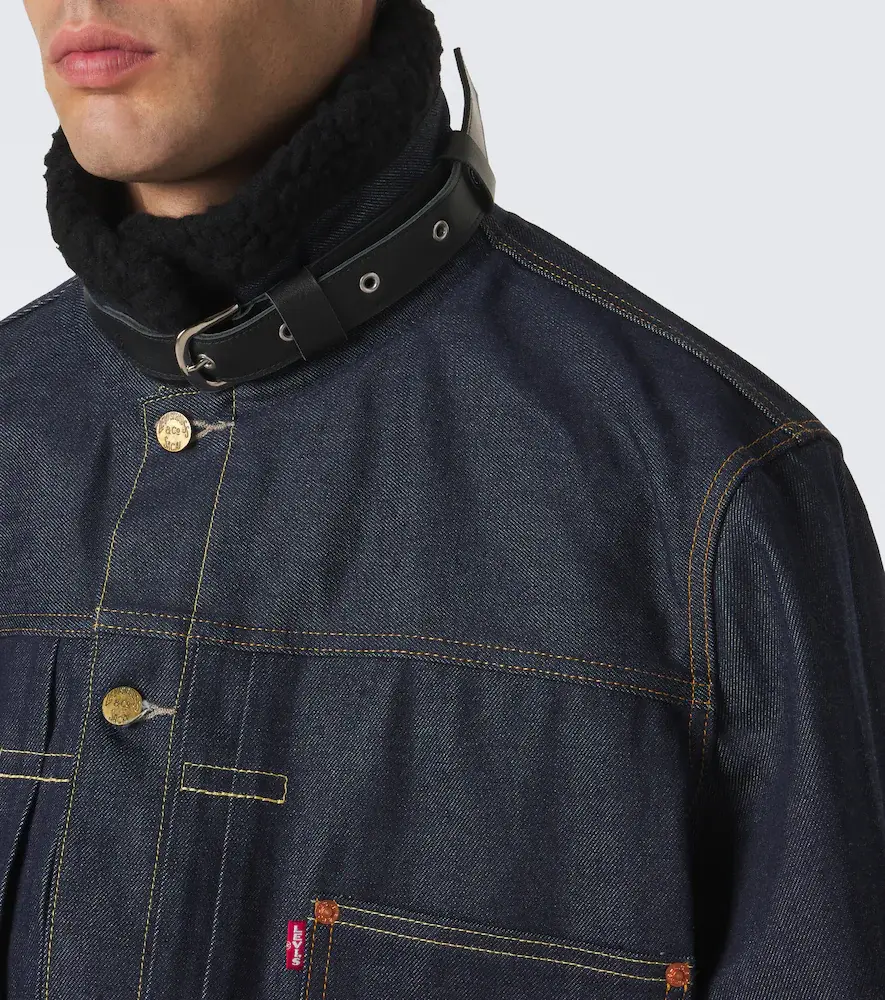 Sacai Leather-trimmed denim jacket | Thumbnail 8 Sacai Leather-trimmed denim jacket | Thumbnail 8