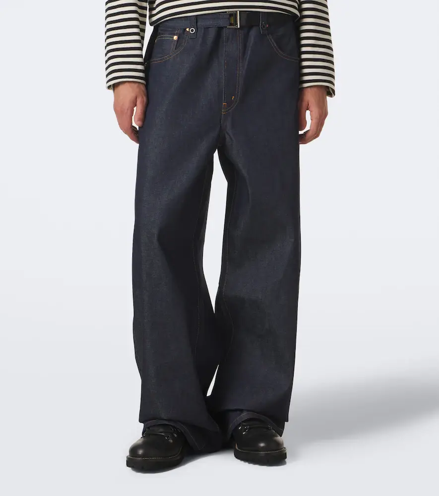 Sacai Belted wide-leg jeans | Thumbnail 4 Sacai Belted wide-leg jeans | Thumbnail 4