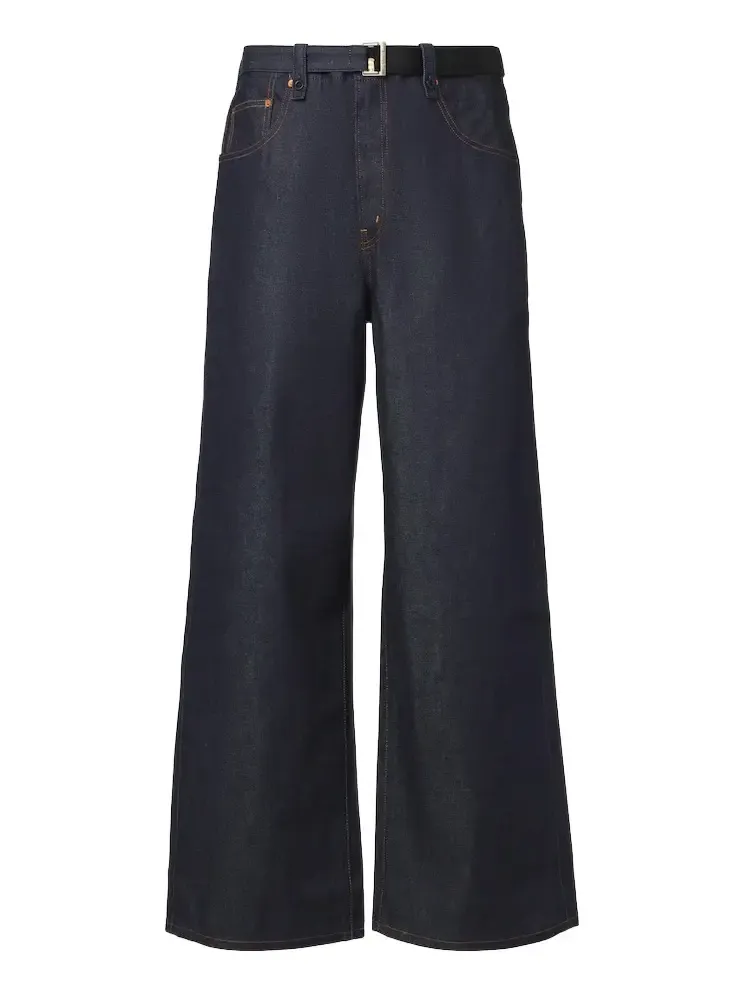 Sacai Belted wide-leg jeans