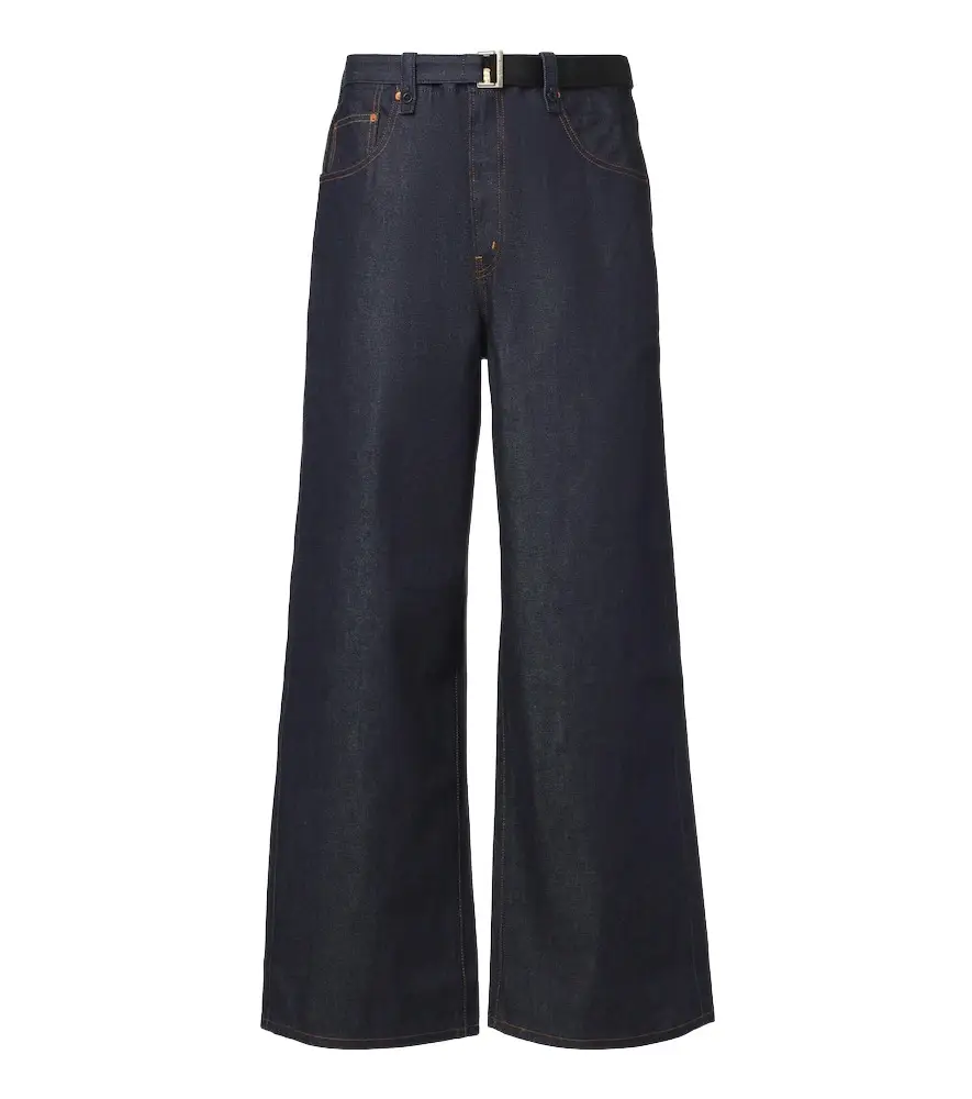 Sacai Belted wide-leg jeans
