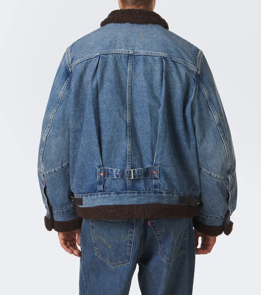 Sacai Leather-trimmed denim jacket | Thumbnail 6 Sacai Leather-trimmed denim jacket | Thumbnail 6