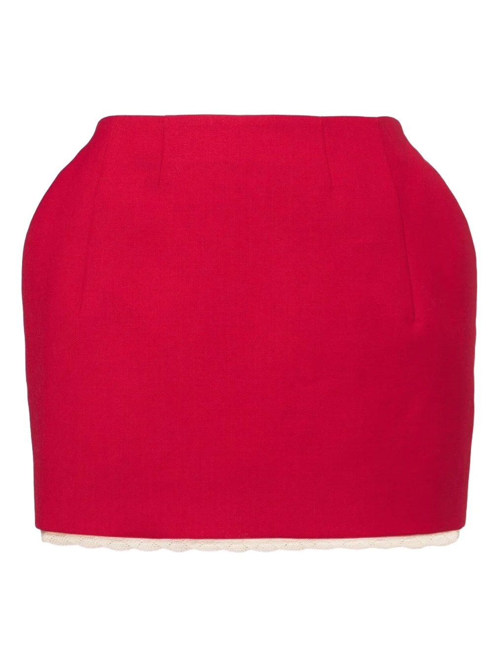 Magda Butrym Crochet-trimmed virgin wool miniskirt