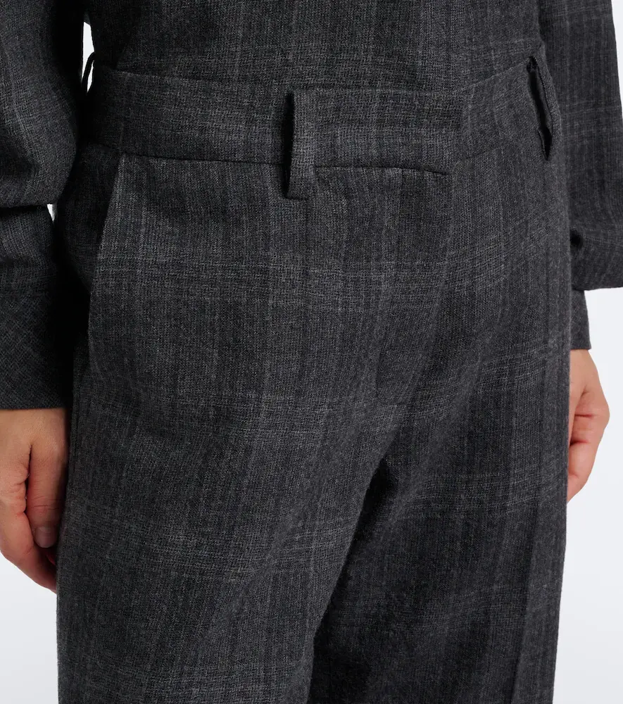 Magda Butrym Plaid virgin wool wide-leg pants | Thumbnail 5 Magda Butrym Plaid virgin wool wide-leg pants | Thumbnail 5