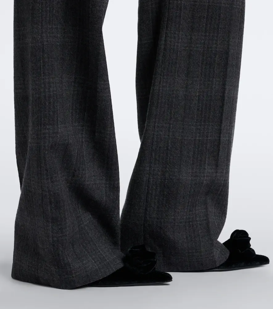 Magda Butrym Plaid virgin wool wide-leg pants | Thumbnail 6 Magda Butrym Plaid virgin wool wide-leg pants | Thumbnail 6